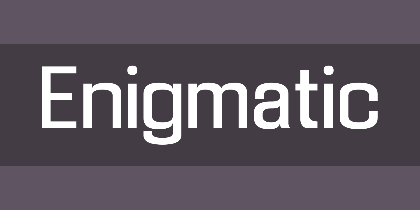 Пример шрифта Enigmatic Regular
